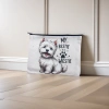 MY BESTIE IS A WESTIE fabric storage bag printed with the pattern of West Highland White Terrier Specification image